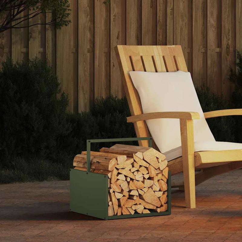 vidaXL Malkas plaukts, olīvu zaļa 40x40x40 cm auksti velmēts tērauds