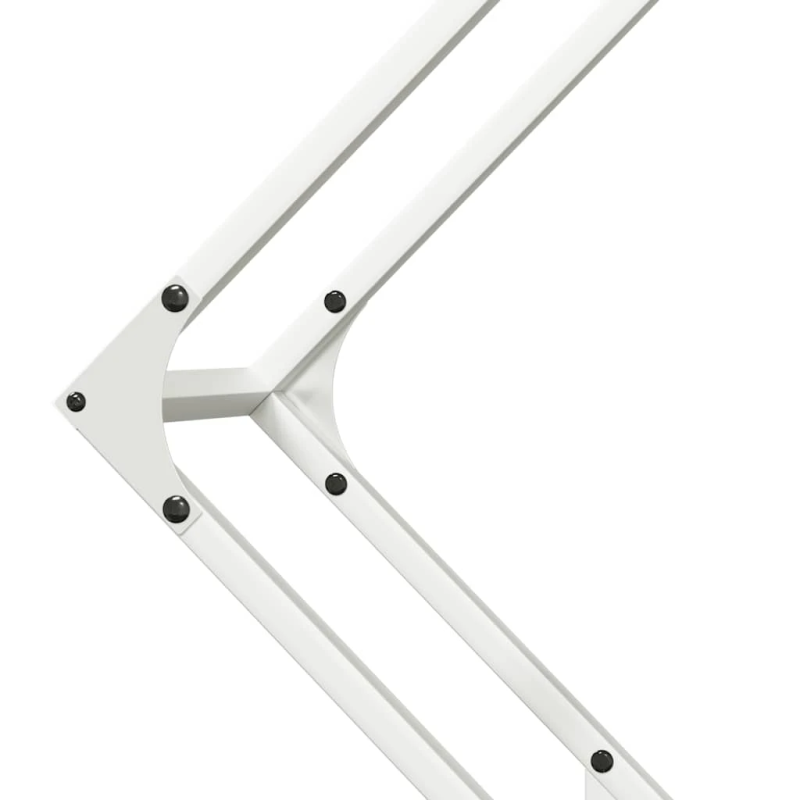 vidaXL malkas plaukts, balta, 80x25x80 cm, auksti velmēts tērauds