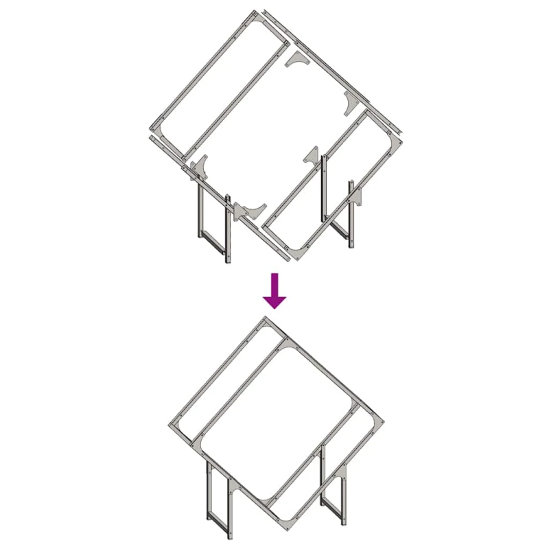 vidaXL malkas plaukts, balta, 80x25x80 cm, auksti velmēts tērauds