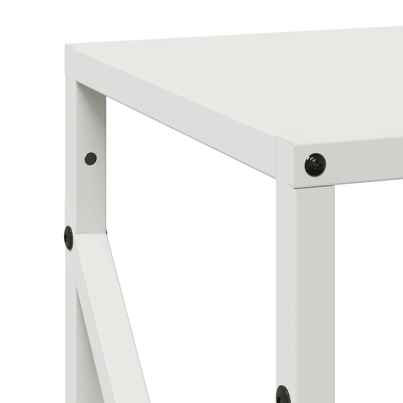 vidaXL Malkas plaukts Balts 34x25x100 cm Auksti velmēts tērauds