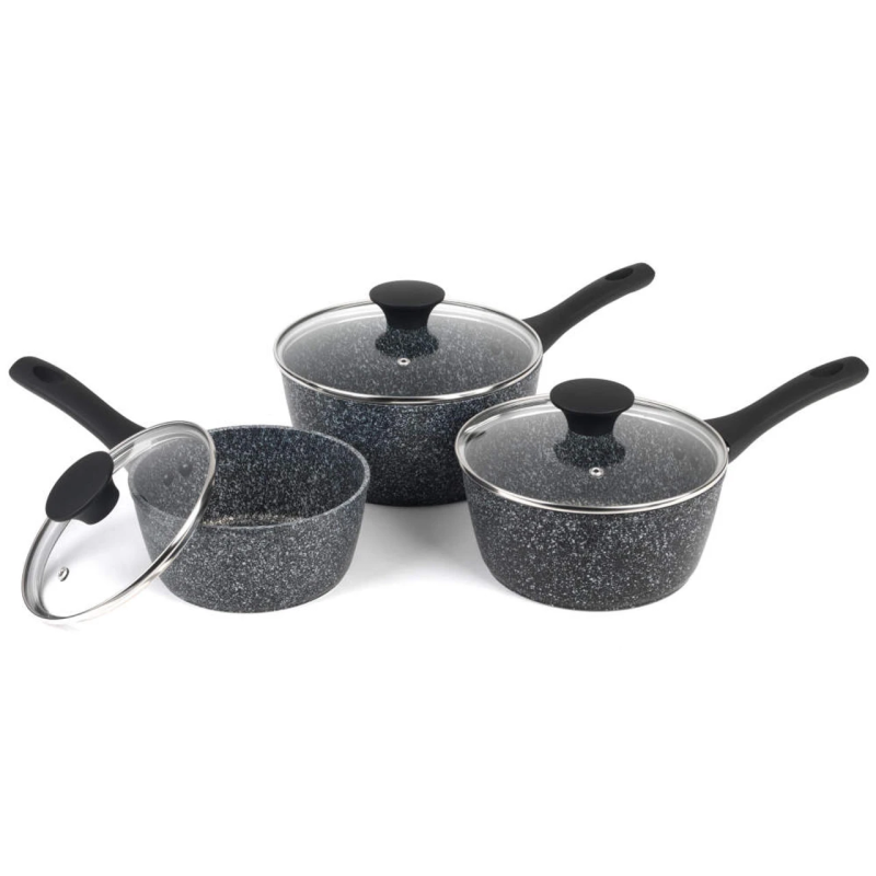 Salter BW11460BRMFO Megastone Thermo Collar 3-Piece Saucepan Set - 16-18-20cm