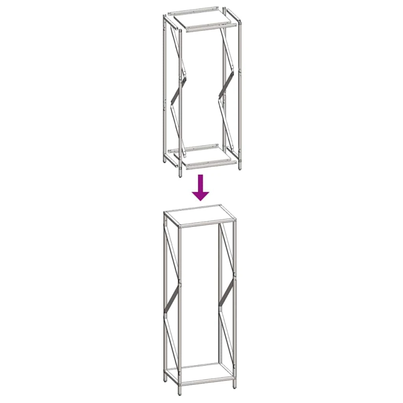 vidaXL malkas plaukts olīvzaļš 34x25x100 cm auksti velmēts tērauds