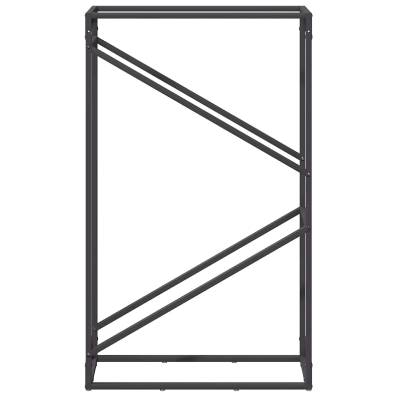 vidaXL Malkas plaukts, melns, 60x25x100 cm, auksti velmēts tērauds