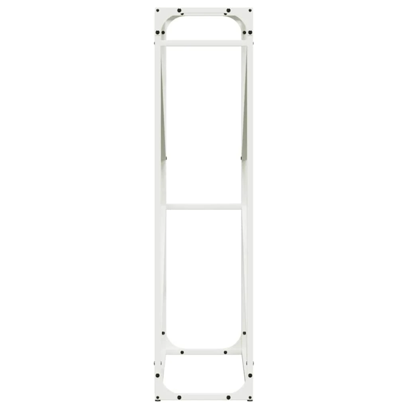 vidaXL malkas plaukts, balta, 60x25x100 cm, auksti velmēts tērauds