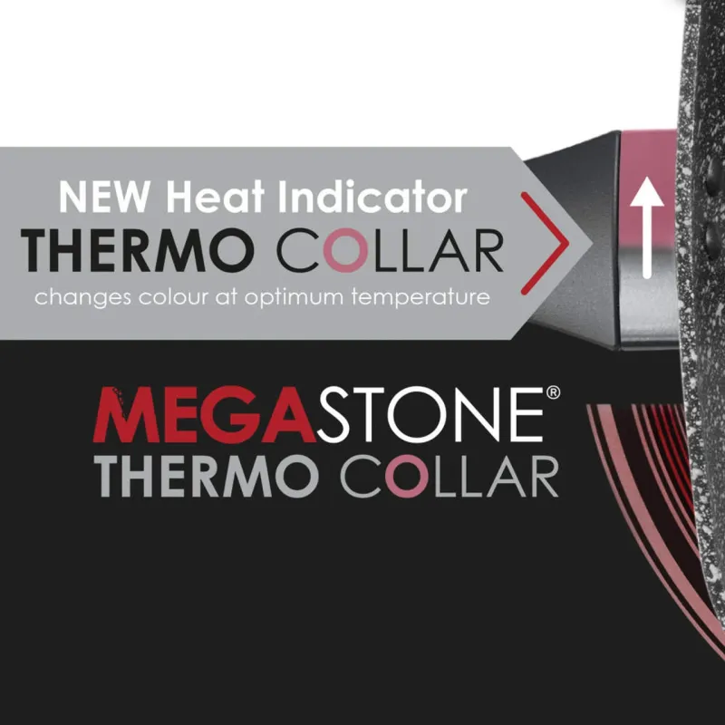 Salter BW11460BRMFO Megastone Thermo Collar 3-Piece Saucepan Set - 16-18-20cm