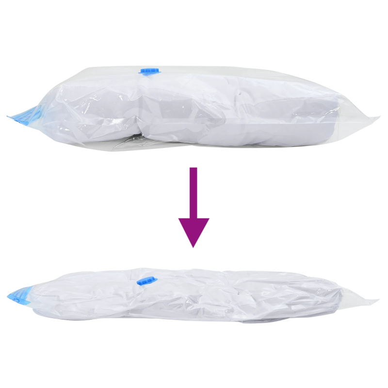 vidaXL Uzglabāšanas maisi 10 pcs Caurspīdīga un zila 70 x 50 cm