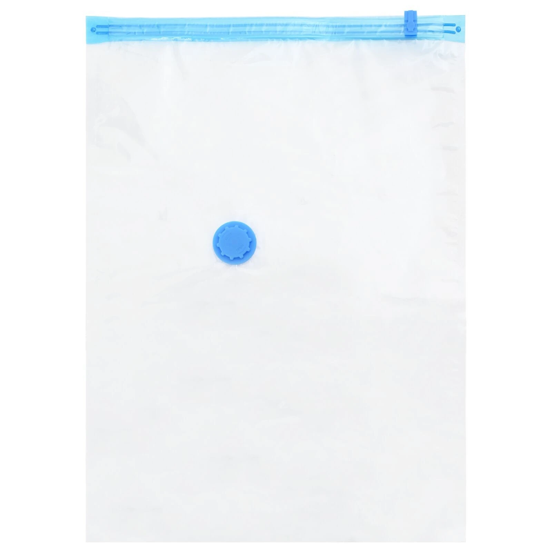 vidaXL Uzglabāšanas maisi 50 pcs Caurspīdīga un zila 70 x 50 cm