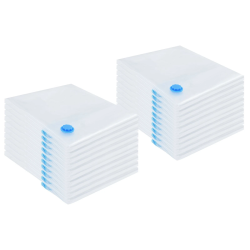 vidaXL Uzglabāšanas maisi 20 pcs Caurspīdīga un zila 130 x 100 cm