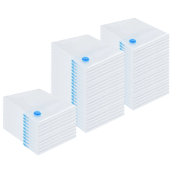 vidaXL Uzglabāšanas maisi 50 pcs Caurspīdīga un zila 130 x 100 cm