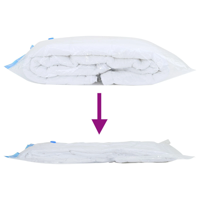 vidaXL Uzglabāšanas maisi 10 pcs Caurspīdīga un zila 130 x 100 cm