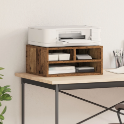 vidaXL Printera statīvs Vecs koks 49 x 40 x 22.5 cm Inženierijas koks