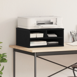 vidaXL Printera statīvs Melns ozolkoks 49 x 40 x 22.5 cm