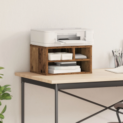 vidaXL Printera statīvs Vecs koks 40 x 32 x 22,5 cm Inženierijas koks