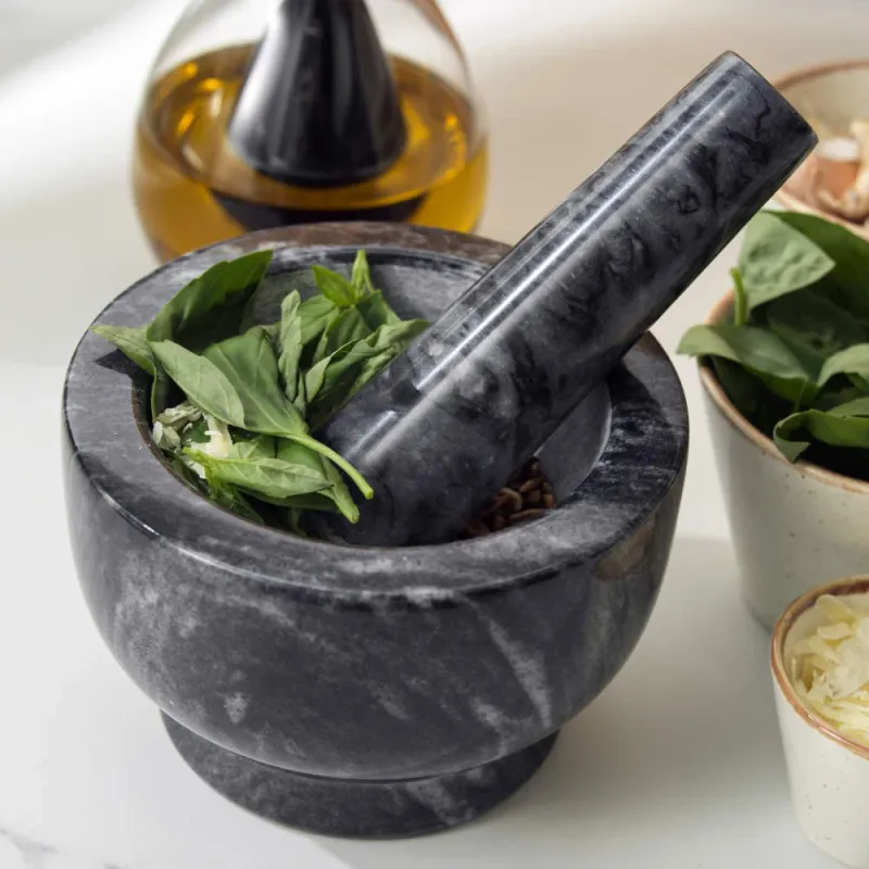Salter BW11852EU7 Marble Pestle and Mortar, Black