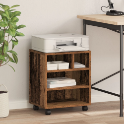 vidaXL Printera statīvs Vecs koks 41 x 32 x 48 cm Inženierijas koks