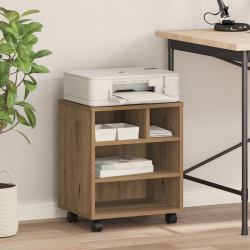 vidaXL Printera statīvs ar uzglabāšanu amatnieku ozola 41 x 32 x 48 cm