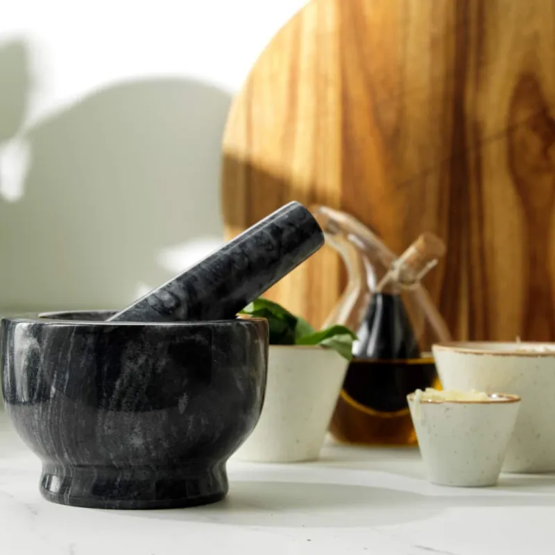 Salter BW11852EU7 Marble Pestle and Mortar, Black