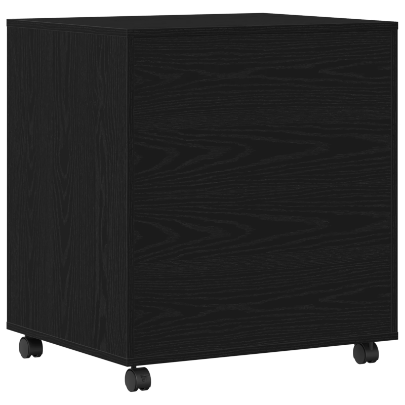 vidaXL Printera statīvs Melns ozols 60 x 50 x 67 cm Inženierijas koks