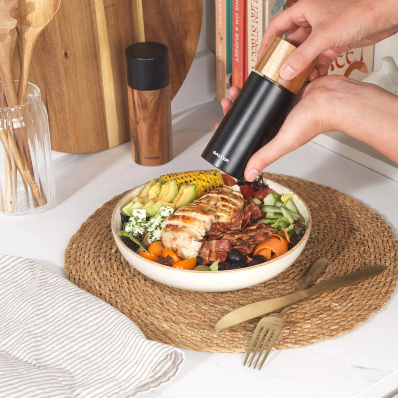 Salter BW12068EU7 Toronto Salt & Pepper Mills Black