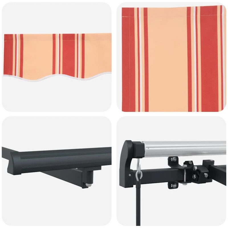 vidaXL Izvelkams jumtiņš Dzeltena 350 x 200 cm audums