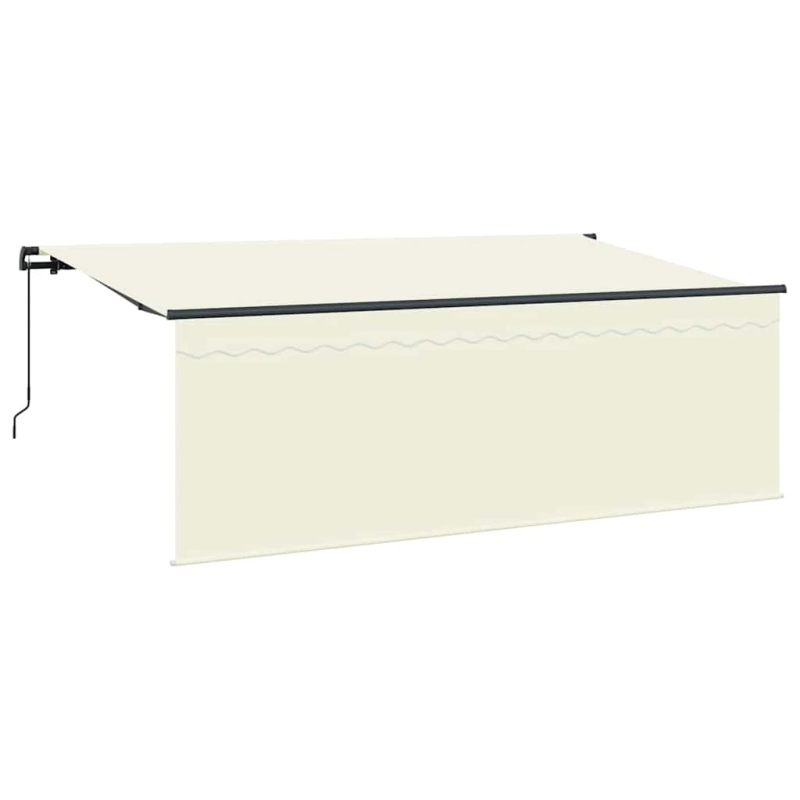vidaXL Izvelkams jumtiņš Krēmkrāsa 400 x 200 cm