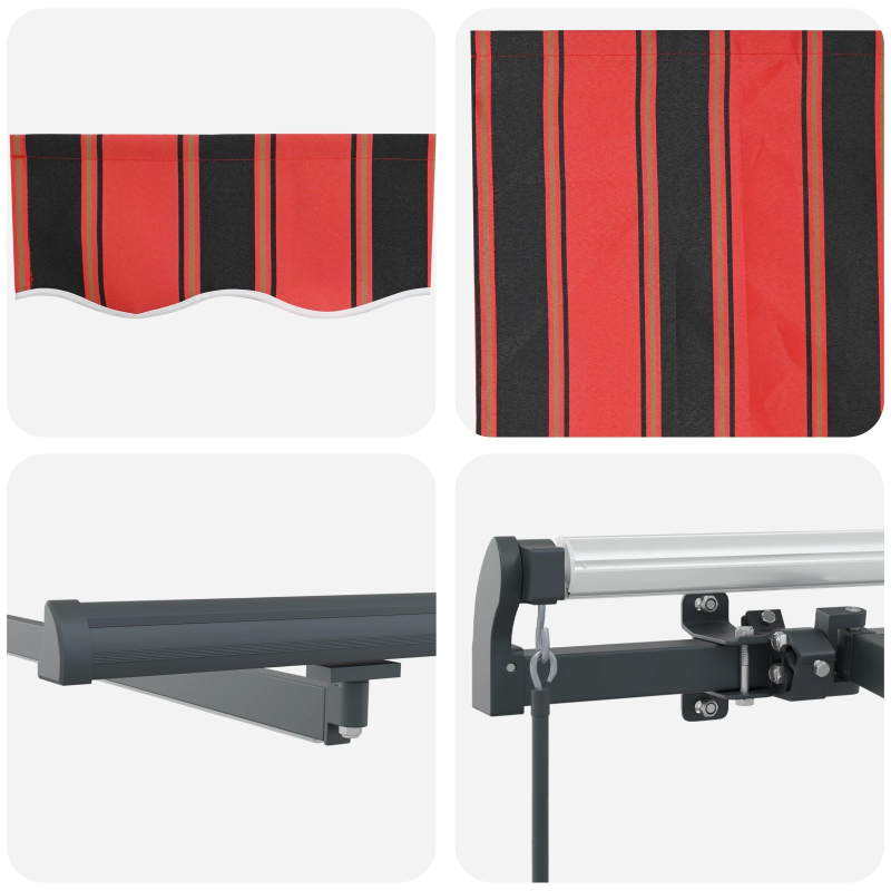 vidaXL Izvelkams jumtiņš oranža un brūna 300 x 250 cm audums