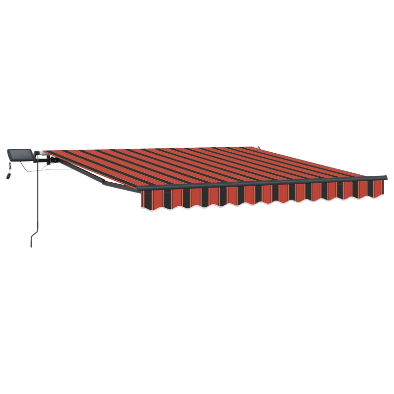 vidaXL Izvelkams jumtiņš oranža un brūna 300 x 250 cm audums