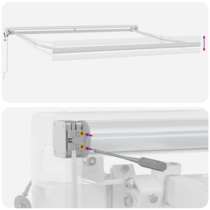 vidaXL Markīze Oranžs un brūns 300 x 250 x 165 cm