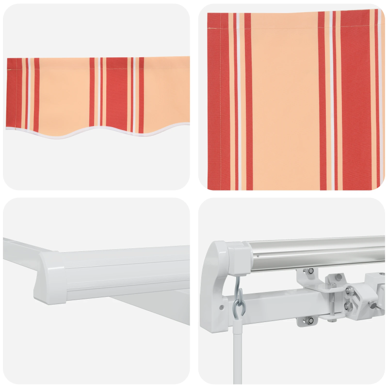 vidaXL Ištraukiama markizė Geltona ir Oranžinė 300 x 250 cm