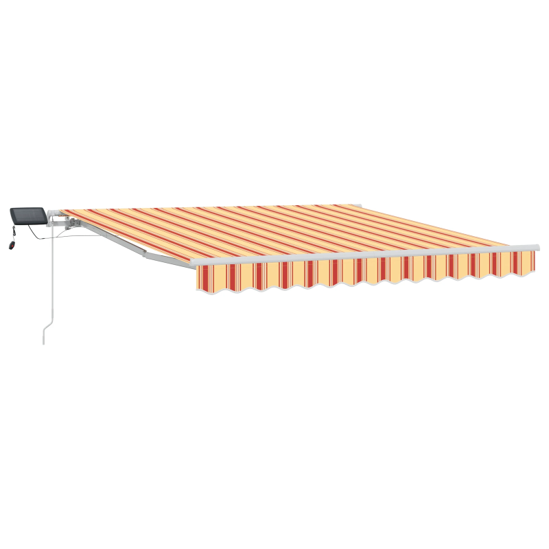 vidaXL Izvelkams jumtiņš Dzeltena un oranža 300 x 250 cm