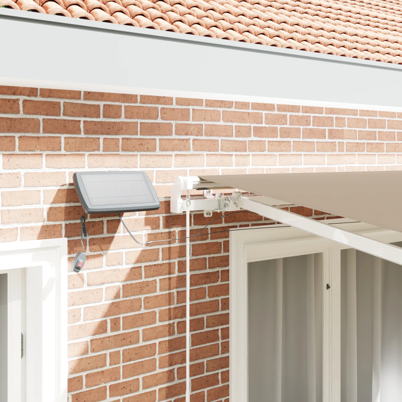 vidaXL Izvelkams jumtiņš ar Bēša 300 x 250 cm audums