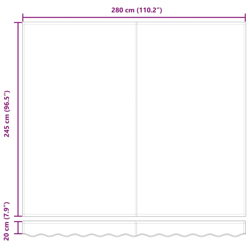 vidaXL Izvelkams jumtiņš Bēša 300 x 250 cm Poliesters un metāls