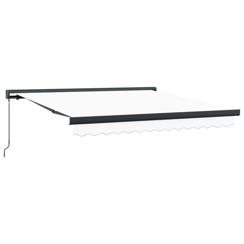 vidaXL Izvelkams jumtiņš Balts 300 x 250 cm Audums un Metāls