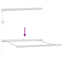 vidaXL Izvelkams jumtiņš Gaiši pelēks 300 x 250 cm Audums un Metāls