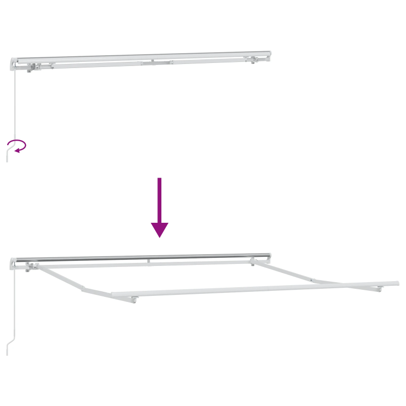 vidaXL Markīze Sarkana 300 x 250 x 165 cm Poliesters