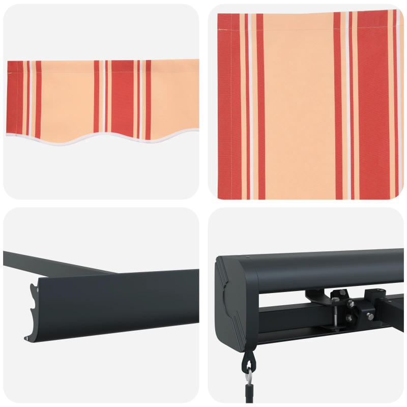 vidaXL Izvelkams jumtiņš Dzeltena un oranža 350 x 250 cm