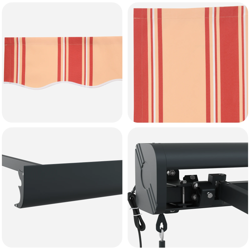 vidaXL Markīze Dzeltena un oranža 350 x 250 x 165 cm