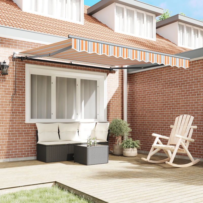 vidaXL Izvelkams jumtiņš Daudzkrāsains 350 x 250 cm