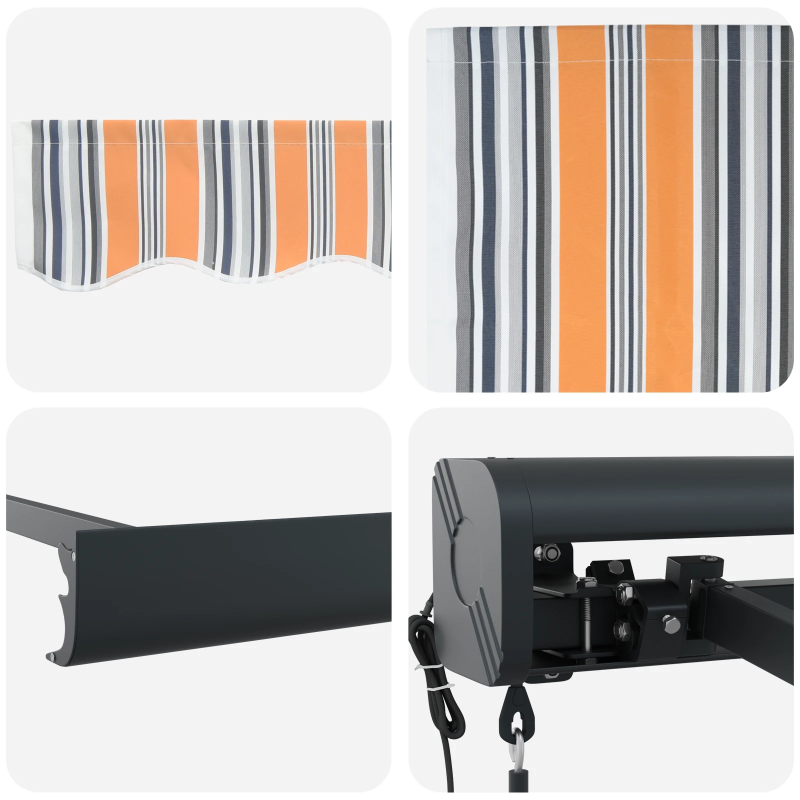 vidaXL Markīze Daudzkrāsains 350 x 250 x 165 cm