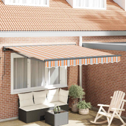 vidaXL Izvelkams jumtiņš Zila un oranža 350 x 250 cm