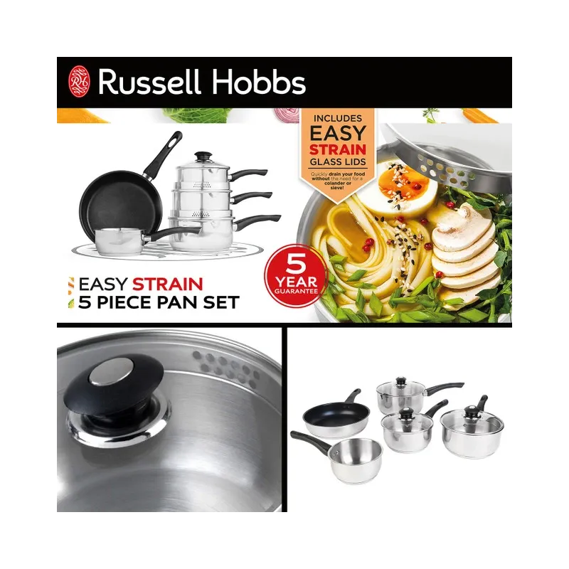 Russell Hobbs RH00543EU7 Easy Strain Pan Set 5pcs