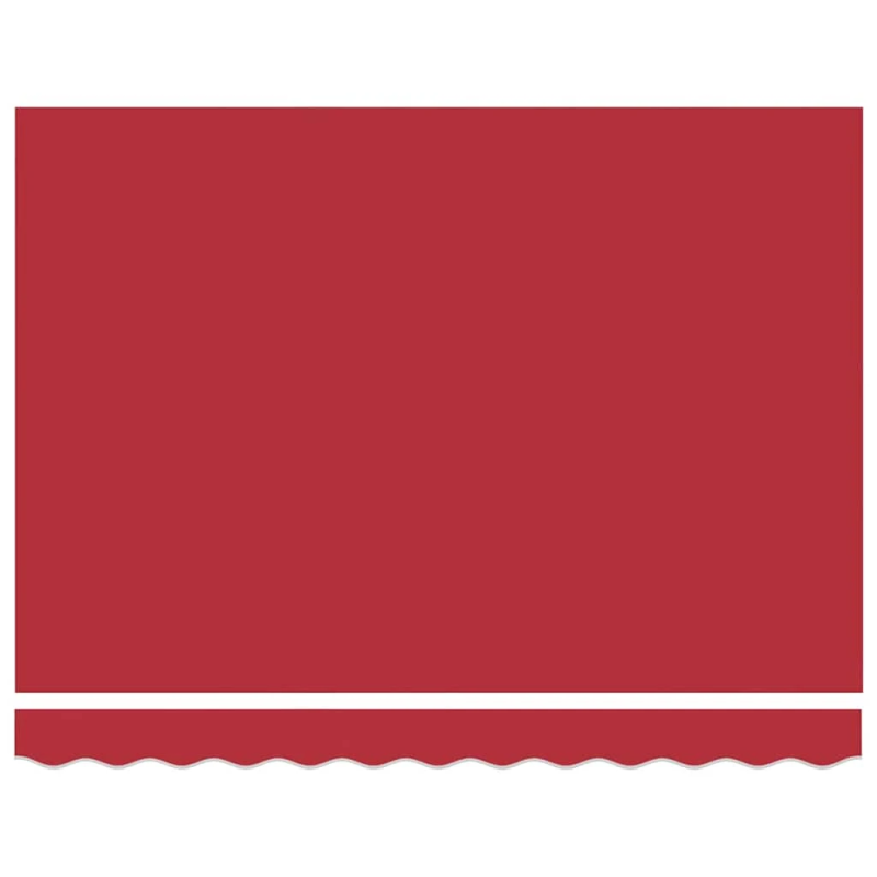 vidaXL Izvelkams jumtiņš Sarkana 350 x 250 cm Poliesters un metāls