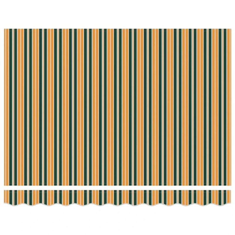 vidaXL Izvelkams jumtiņš Zaļš un dzeltenš 350 x 250 cm