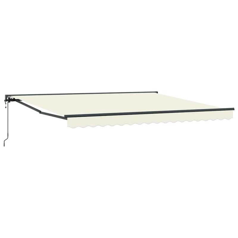 vidaXL Izvelkams jumtiņš Krēmkrāsa 400 × 300 cm Poliesters un metāls