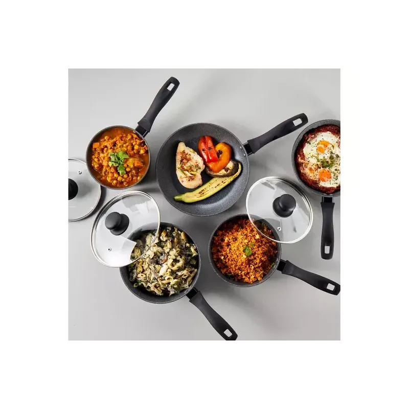 Russell Hobbs RH028141EU7 Metallic Marble 5pcs pan set