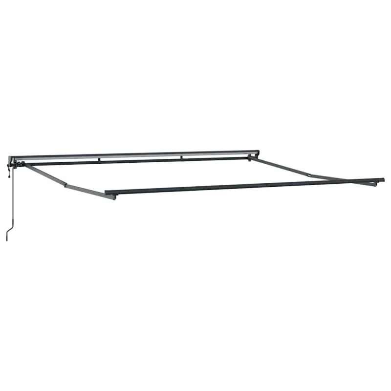 vidaXL Izvelkams jumtiņš Oranža un melna 400 × 300 cm