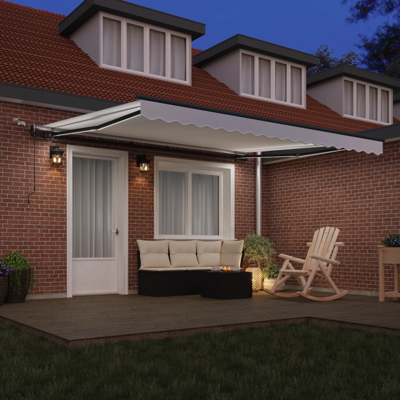 vidaXL Pārsega audums ar Balts 400 × 300 cm Poliesters