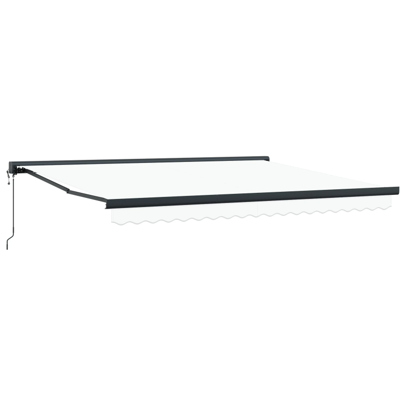 vidaXL Markīze Balts 400 x 300 x 165 cm Poliesters un alumīnijs