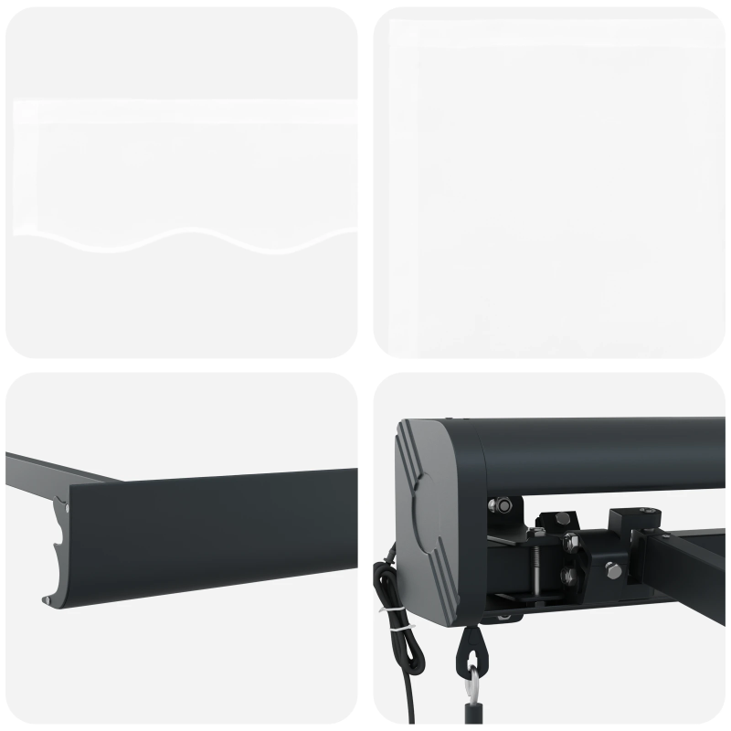 vidaXL Markīze Balts 400 x 300 x 165 cm Poliesters un alumīnijs