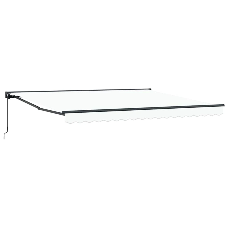 vidaXL Izvelkams jumtiņš Balts 400 × 300 cm Poliesters un metāls